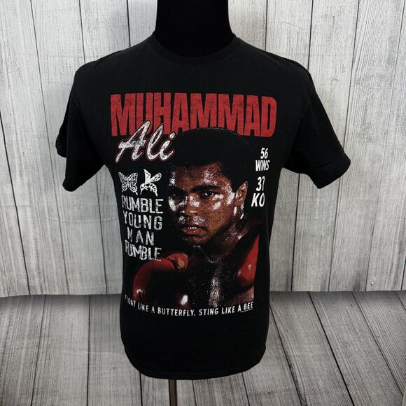 Muhammad Ali Men's Large Black 100% Cotton Short Sleeve Crewneck T-Shirt - Picture 1 of 5